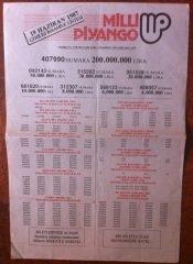 1987 19 HAZİRAN PİYANGO LİSTESİ