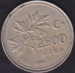 1992 Yılı 2500 Lira