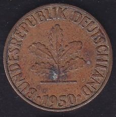 Almanya 5 Pfennig 1950 F