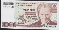 7.EMİSYON 2.TERTİP 100000 LİRA E30 870111 ÇİL