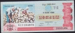 1988 9 Ocak Yarım Bilet - Y-B Serisi