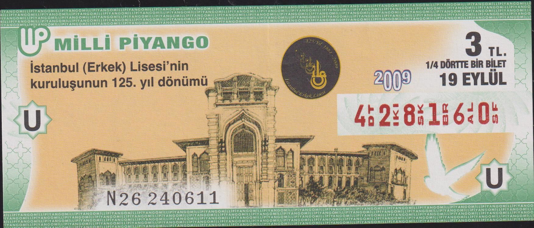 2009 19 Eylül Çeyrek Bilet - U Serisi