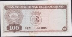 Timor 100 Escudos 1963 Çilaltı Çil Pick 28a ( Sararma var)