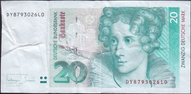 Almanya 20 Mark 1993 Çok Temiz