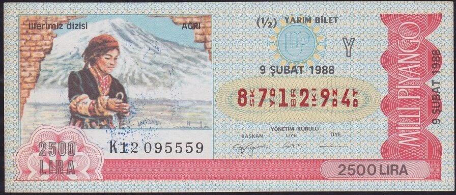 1988 9 Şubat Yarım Bilet - Y Serisi