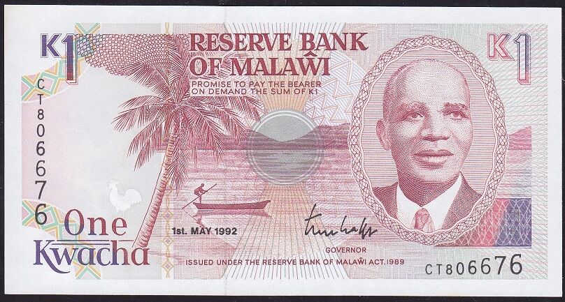 Malawi 1 Kwacha 1992 Çil Pick 23