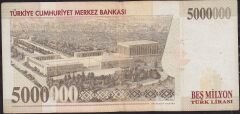 7.Emisyon 5 000 000 Lira D10 392172 Çok Temiz
