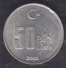 2002 Yılı 50000 Lira