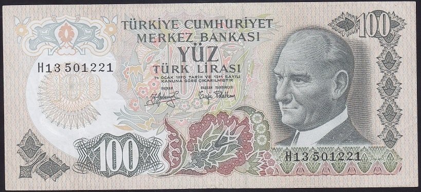 6.EMİSYON 2.TERTİP 100 LİRA H13 501221 ÇÇT +