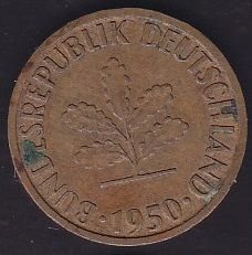 Almanya 5 Pfennig 1950 J