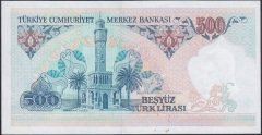7.EMİSYON 1.TERTİP 500 LİRA A55 946476 ÇİLALTI ÇİL