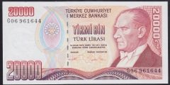 7.EMİSYON 2.TERTİP 20000 LİRA G06 961644 ÇİLALTI ÇİL