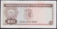 Timor 100 Escudos 1963 Çilaltı Çil Pick 28a ( Hafif sararma var)