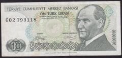 7.Emisyon 1.Tertip 10 Lira C02 793118 Çok Temiz