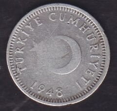 1948 Yılı 50 Kuruş Gümüş