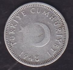 1948 Yılı 50 Kuruş Gümüş