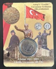 2021 Yılı Gaziantep Gazilik Ünvanının 100. Yılı 1 Lira Özel Kapamasında Çil