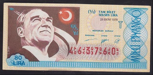 1978 29 EKİM TAM BİLET