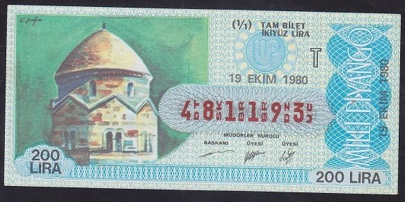 1980 19 EKİM TAM BİLET