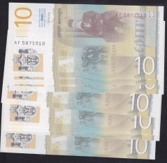 SIRBİSTAN 10 DİNAR 2011 ÇİL - 10 ADET SERİ TAKİPLİ