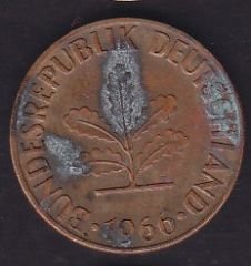 Almanya 5 Pfennig 1966 D