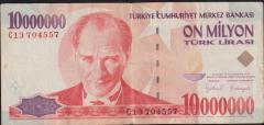 7.Emisyon 10 000 000 Lira C13 704557 Çok Temiz