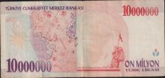 7.Emisyon 10 000 000 Lira C13 704557 Çok Temiz