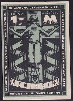 ALMANYA 1 MARK NOTGELD 1920 ÇİL