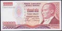 7.Emisyon 1.Tertip 20000 Lira E59 752157 Çil