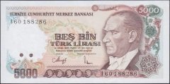 7.Emisyon 4.Tertip 5000 Lira I60 188286 Çilaltı