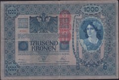 Avusturya Macaristan 1000 Korona 1902 (1919) Çok Temiz