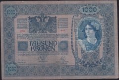 Avusturya Macaristan 1000 Korona 1902 (1919) Çok Temiz
