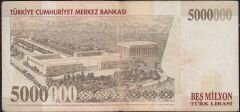 7.Emisyon 5 000 000 Lira D08 958202 Çok Temiz