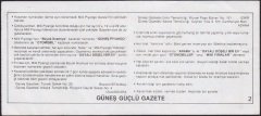 GÜNEŞ PİYANGO 19 KASIM 1988