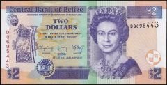 Belize 2 Dolar 2017 Çil Pick 66f