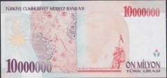 7.Emisyon 10 000 000 Lira F81 011113 Çil
