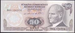 6.Emisyon 1.Tertip 50 Lira H63 226514 Çilaltı Çil