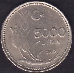 1992 Yılı 5000 Lira