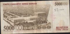 7.Emisyon 5 000 000 Lira G72 478585 Çok Temiz