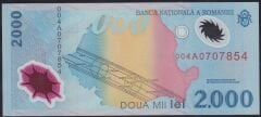 Romanya 2000 Lei 1999 Çil Pick 111 Polimer