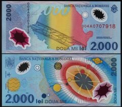 Romanya 2000 Lei 1999 Çil Pick 111 Polimer