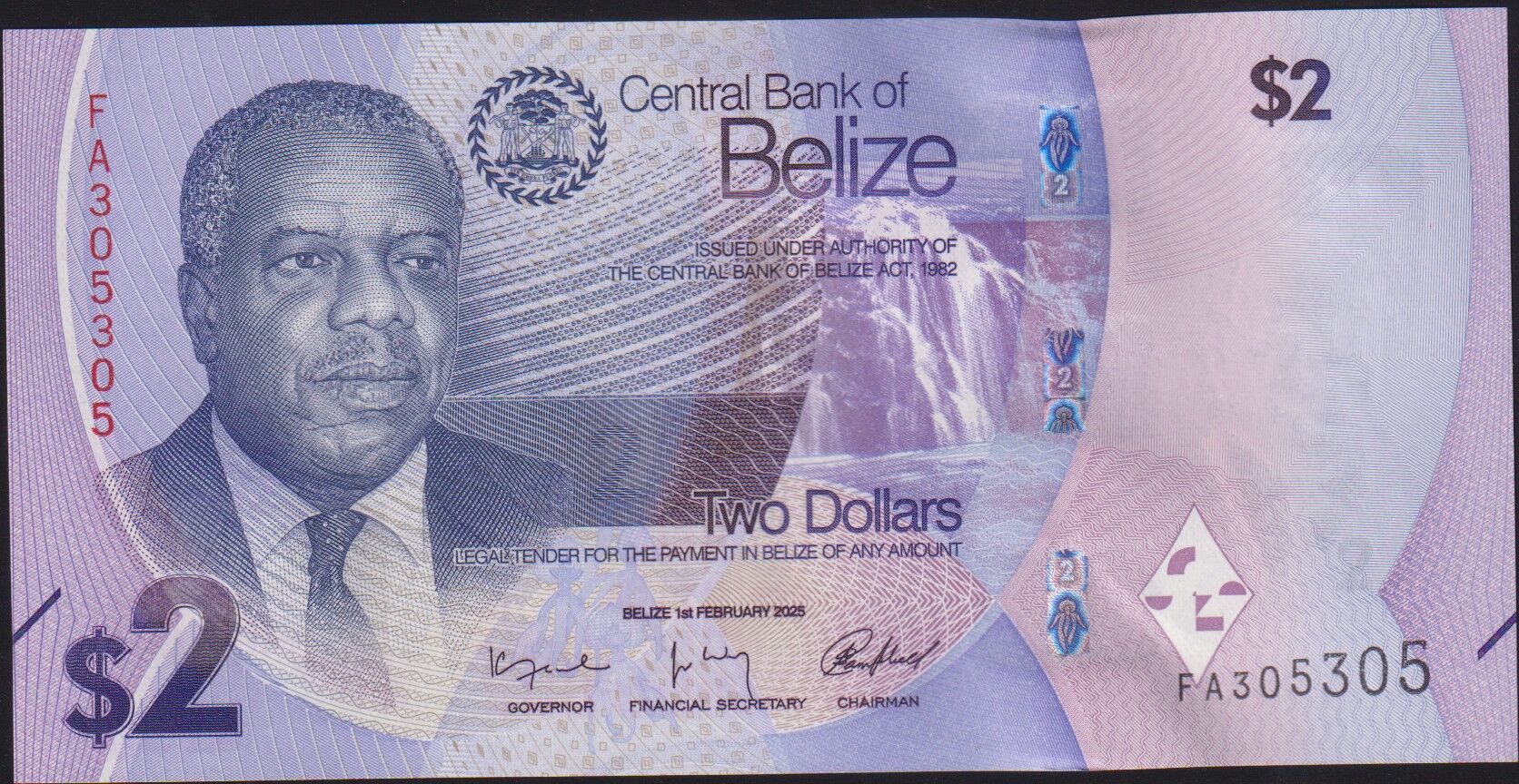 Belize 2 Dolar 2025 Çil Pick 73 ( 305 305 )
