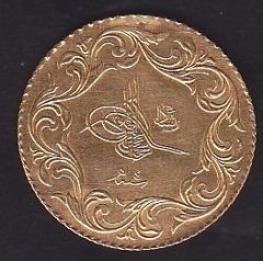 1327 / 4 REŞAT 25 KURUŞ ALTIN ZİYNET - KÇ ( 1.75 Gram ) R eski para mezat