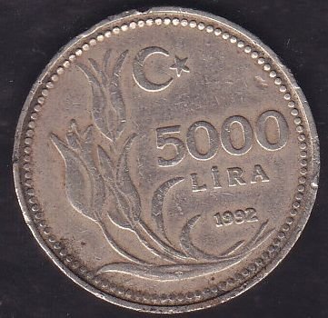 1992 Yılı 5000 Lira