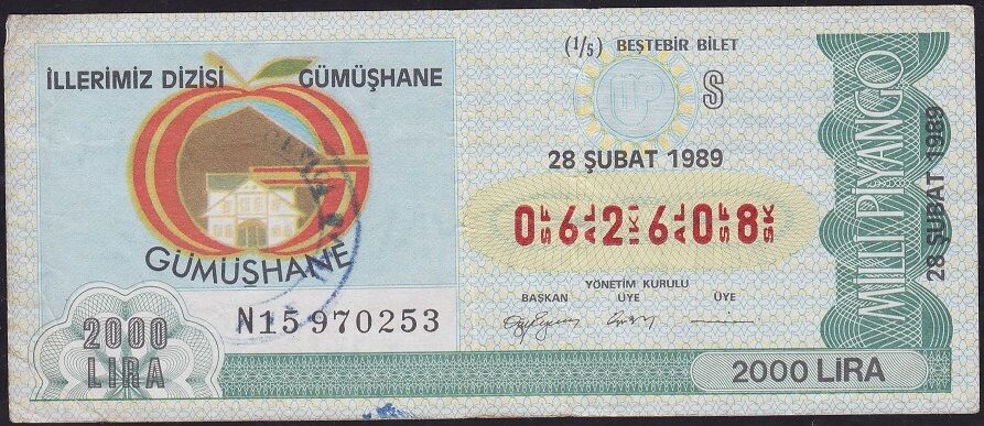 1989 28 Şubat Beşte Bir Bilet - S Serisi