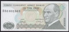 7.Emisyon 1.Tertip 10 Lira B50 601963 Çilaltı Çil