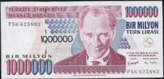 7.Emisyon 3.Tertip 1 000 000 Lira P56 625883 Çok Çok Temiz+