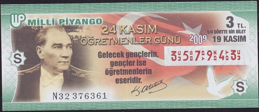 2009 19 Kasım Çeyrek Bilet - S Serisi