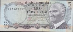 6.EMİSYON 2.TERTİP 5 LİRA I23 099277 ÇİLALTI ÇİL