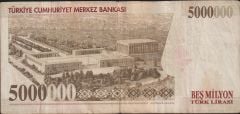 7.Emisyon 5 000 000 Lira G74 341749 Çok Temiz